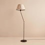 Opviq Lámpara de pie AYD-3479 Crema y Negro